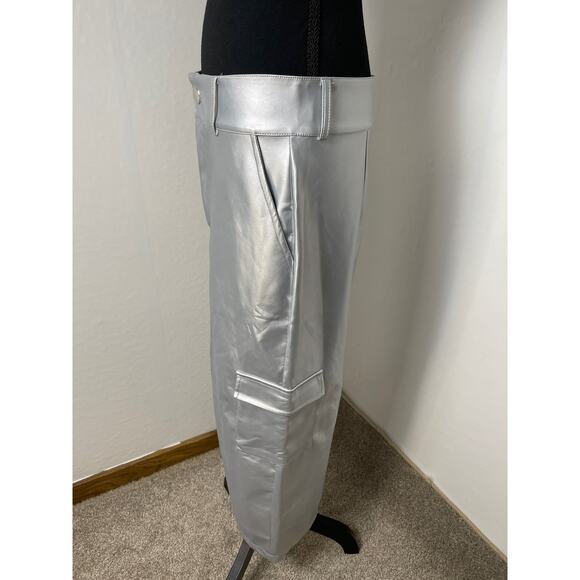 NWT Soho Apparel Women's Silver Cargo Chic Preppy Street Wear Maxi Skirt XL - Picture 3 of 11